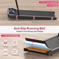 thumbnail image 2 of Hind 2.5HP Treadmills, Compact Under Desk Walking Treadmill Pad with Handle Bar Removable, 0%-8% Incline, Remote Control and LED Display, Orange, 2 of 8