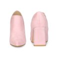 thumbnail image 5 of BLISSFUL STEP Pointy Toe Slip on Block Heels Chelsea Ankle Booties for Women, 5 of 5