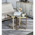 thumbnail image 4 of Connexion Decor Darton Metal and Tempered Glass End Table in Brass, 4 of 4