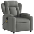 thumbnail image 3 of vidaXL Dark Gray Fabric Recliner Chair, 6-Point Vibration Massage, Adjustable Backrest & Footrest, 3 of 5
