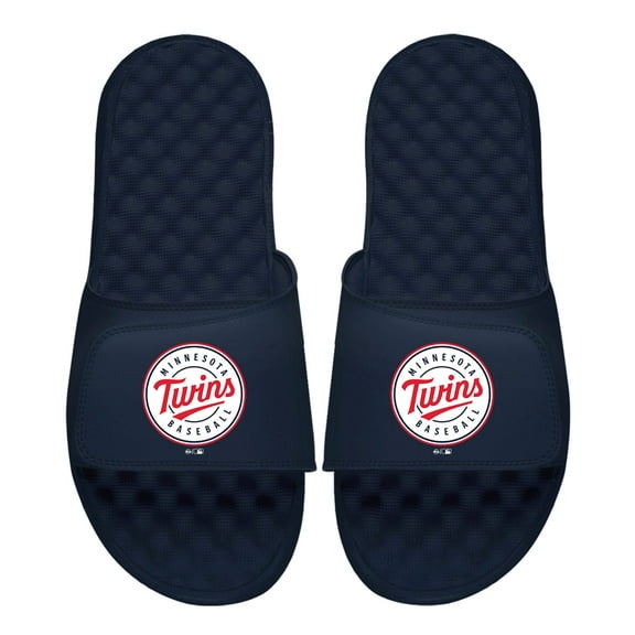 Men's ISlide Navy Minnesota Twins Alternate Logo Slide Sandals