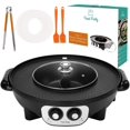 thumbnail image 1 of Food Party 2 in 1 Electric Smokeless Grill and Hot Pot, 1 of 6
