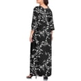 thumbnail image 3 of WUJINXIA Women's Plus Size Dresses 1X to 5X Crewneck Ruffle 3/4 Sleeve Casual Maxi Dress, 3 of 4
