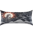 thumbnail image 3 of GZHJMY Satin Pillowcase for Hair and Skin Breathable Slip-Cool, Wrinkle-Resistant Soft and Smooth 20x40In Single Side Envelope Opening Without Zipper Moon God, 3 of 7