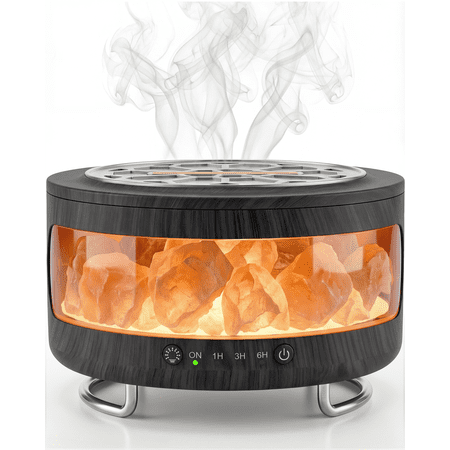 2-in-1 Cool Mist Humidifiers Ultrasonic Essential Oil Diffuser & Himalayan Salt Lamp Aromatherapy Diffuser Portable Mini Humidifier for Bedroom / Plants / Travel / Desk