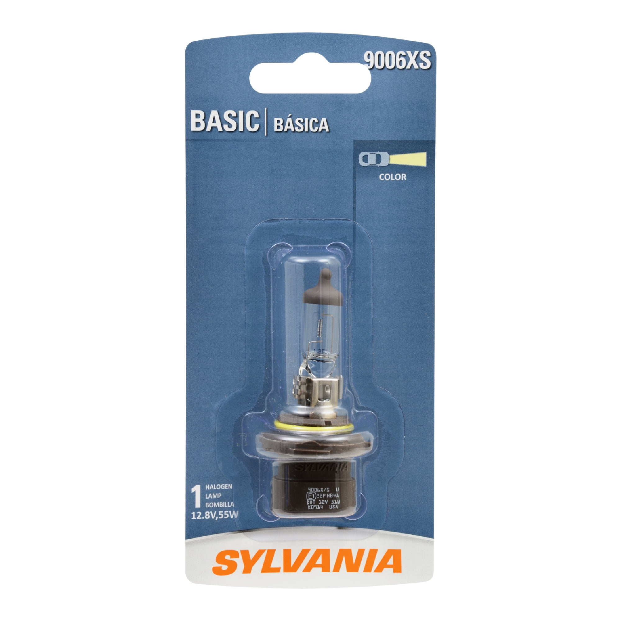 Sylvania 9006XS Basic Auto Halogen Headlight Bulb, Pack of 1.