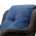 thumbnail image 5 of PARKWELL Outdoor Wicker Patio Chairs Set of 2,Lounge Chairs with Cushions for Porch Balcony Backyard,Brown Wicker and Blue Cushions, 5 of 8
