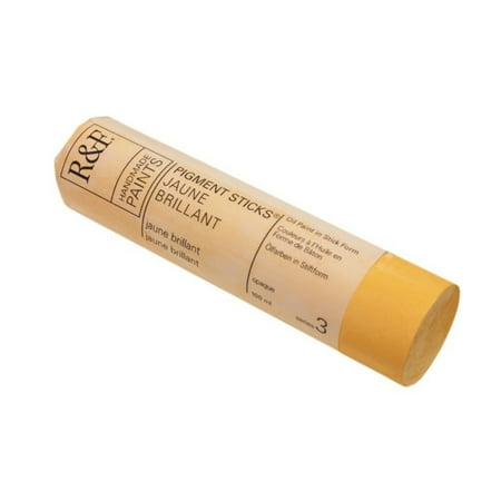 UPC: 0836943003750 | R&F Handmade Paints Pigment Stick  100ml  Jaune Brilliant
