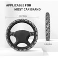 thumbnail image 5 of Elastic Steering Wheel Cover, Cow black white print cute Stretch Thickening Car Steering Wheel Cover Women Men, Steering Wheel Protector Universal 15 in, 5 of 7