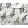 thumbnail image 3 of Soimoi Modal Satin Fabric Leaves & Floral Block Print Sewing Fabric Yard 42 Inch Wide, 3 of 3