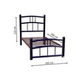 thumbnail image 4 of Cama Individual de acero Modelo Delhi color Azul, 4 of 4