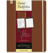 Southworth Leatherette Career Padfolio, Brown, Sand, 1 Each (Quantity)