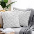 thumbnail image 2 of Grey Flowers Outdoor Pillow Covers Pack of 2 Branches Plants Waterproof Throw Pillow Covers Decorative Cushion Cases for Patio Garden Tent Balcony Couch 16x16 inch, 2 of 8