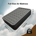 thumbnail image 4 of Full Air Mattress with Built-in Pump - 18" Extra Thick Inflatable Bed for Camping & Home,Gray,3-Min Self Inflating with Carrying Bag., 4 of 9