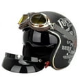 thumbnail image 1 of Open-face 3/4 Adult Retro Motorcycle Helmets With Goggles And Sun Visor (lucky 13), 1 of 5