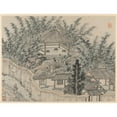 thumbnail image 2 of Shen Zhou 24x19 Gold Ornate Framed and Double Matted Museum Art Print Titled - Bamboo Pavilion, Tiger Hill (After 1490), 2 of 4