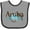 Heather and Black, variant on Inktastic Aruba Boys or Girls Baby Bib