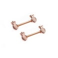 thumbnail image 2 of Pair of Nipple Barbells with Forward Facing Pineapple Nipple Barbells, 2 of 8