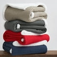 thumbnail image 4 of Levtex Home - Mills Waffle - Sherpa Throw - Charcoal Cotton Waffle - Quilt Size (50x60in.), 4 of 8