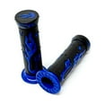 thumbnail image 2 of Krator Blue Flame Motorcycle Rubber Hand Grips 7/8" Pair Compatible with Honda CBR 600 954 1000 1100 RR, 2 of 3