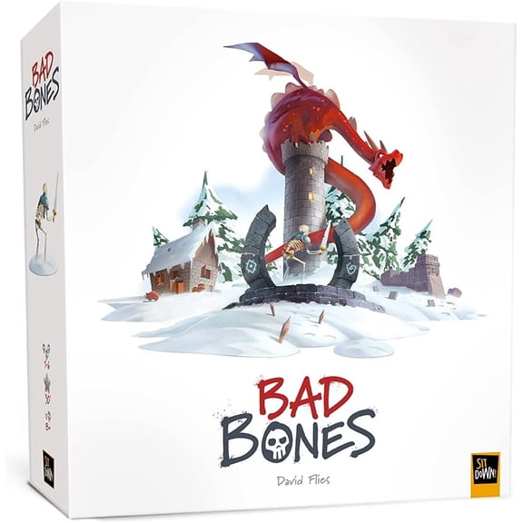 Bad Bones - Board game - Sit Down!, 4 Play Modes Defense Family Board Game, Ages 8 , 1-6 Players, 30 Min