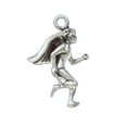 thumbnail image 1 of Sterling Silver 24" 1mm Box Chain 3D Female Runner Angel Wings Pendant Necklace, 1 of 2