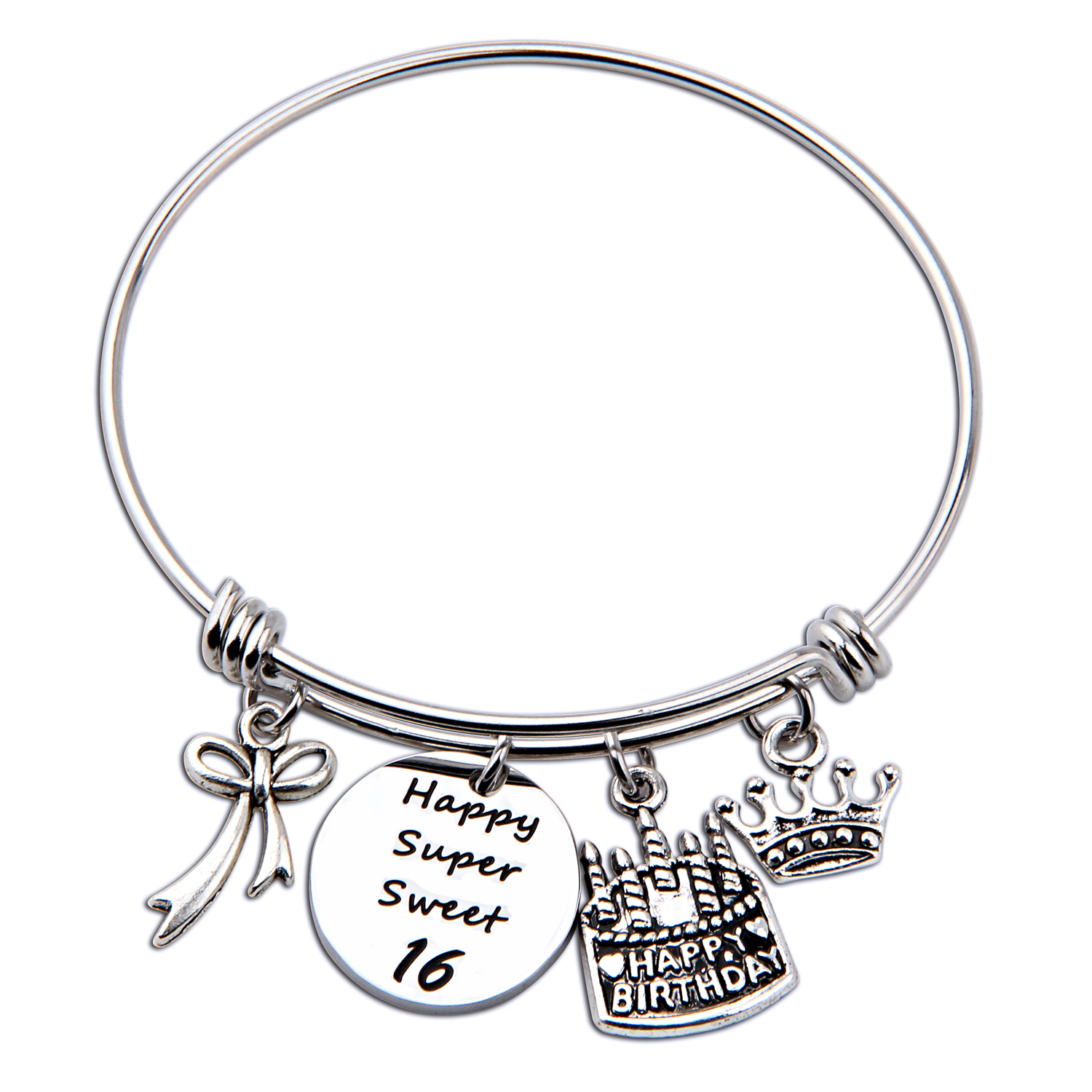 Birthday Gift for Her Adjustable Birthday Bracelet Bangle with Birthday