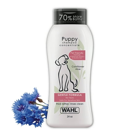 Wahl Puppy Dog Shampoo Gentle Formula, Safe for Sensitive Skin, Cornflower Aloe Scent, 24oz 820002T