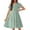 A Light Green, variant on Arshiner Girl's Summer Dresses Ruffle Short Sleeve Swing Flowy Midi Casual Sundress with Pockets