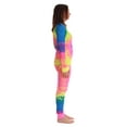 thumbnail image 2 of Just Love Women's Tie Dye Two Piece Thermal Pajama Sets (Tie Dye Neon, Large), 2 of 2