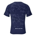 thumbnail image 3 of Men's Muscle T-Shirt Raglan Short Sleeve Bodybuilding Gym Tee Lightweight Fashion Workout Summer Clothes (3XL, Navy), 3 of 6