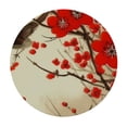 thumbnail image 2 of Awypu  Plum Blossom Butterfly Round Tablecloth with Elastic Edged Fitted Table Cloths Cover Mat Washable Polyester Spill Proof Table Covers for Indoor outdoor Dinning Patio Table White, 2 of 7