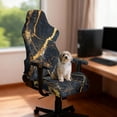 thumbnail image 2 of TSOVTHRID Black Gold Marble Texture Print 4 Pieces Gaming Chair Covers for Cats Breathable Rotating Gaming Chair Protector Computer Chair Seat Slipcovers with Armrest Covers, 2 of 7