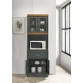 thumbnail image 5 of Hodedah Kitchen Cabinet with 1-Drawer, plus Space for Microwave in Grey-Oak, 5 of 6