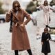 thumbnail image 2 of Abrigo de lana con solapa y botones de manga larga cruzados sencillos de otoño e invierno para mujer, 2 of 6