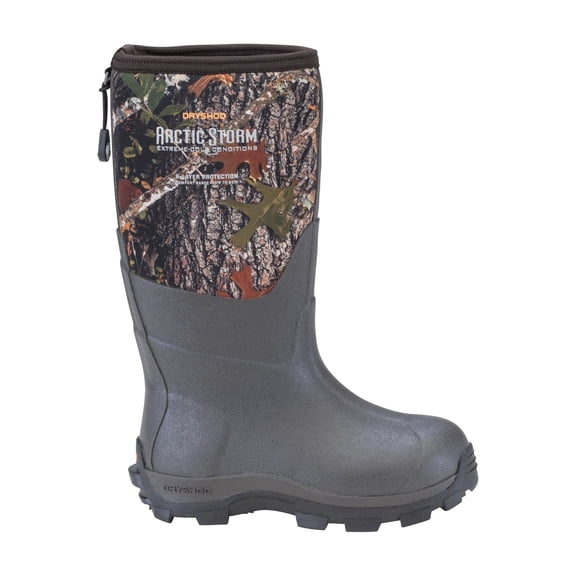 Dryshod Unisex Arctic Storm Kids Hi Cut Black/Camo Boot in Size Youth 05
