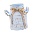 thumbnail image 3 of Jarrón de leche, maceta de hierro para flores artificiales, cubo desgastado para baño Azul, 3 of 8