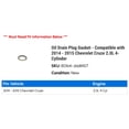 thumbnail image 2 of Oil Drain Plug Gasket - Compatible with 2014 - 2015 Chevy Cruze 2.0L 4-Cylinder, 2 of 2