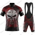 thumbnail image 5 of 2023 Skull Cycling Jersey Set Justiceiro Cycling Clothing Mens Punisher Road Bike Shirt Suit Bicycle Bib Shorts MTB Riding Clothing 9 XL, 5 of 5