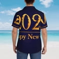 thumbnail image 4 of Pofeuu 2025 Happy New Year 3 Print Hawaiian Shirt for Men Sleeves Casual Button Down Summer Beach Dress Shirts T-Shirts,3X-Large, 4 of 7