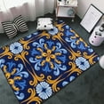 thumbnail image 3 of Area Rugs For Living Room Decor - Sicilian Blue Pattern Moroccan Style Anti Slip Throw Washable Rugs 3x5 For Bedroom, Soft Indoor Carpet For Bedroom Living Room 60x39In, 3 of 5