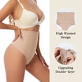 thumbnail image 3 of MISS COCOLI 2 Pack Thong Shapewear Panties For Women Tummy Control Girdle High Waist Cincher Slimmer Smoothing, 3 of 6