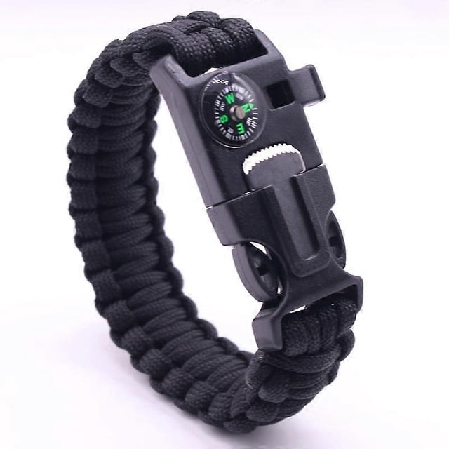 Pulsera de supervivencia de paracord. Tamaño de banda ajustable. Ideal para acampar, hacer senderismo, pescar y actividades al aire libre.