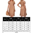 thumbnail image 2 of Vestimenta Casual Vestido casual de manga con volantes Color sólido Mujer Traje diario elástico (Caqui S) Cgtredaw para Mujer Caqui T XXL, 2 of 6