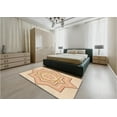 thumbnail image 4 of Ahgly Company Indoor Square Patterned Golden Blonde Gold Area Rugs, 5' Square, 4 of 6