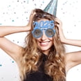 thumbnail image 1 of SEWACC Party Photo Prop Eyeglasses Blue ABS Graduation Gatherings 1Set, 1 of 7