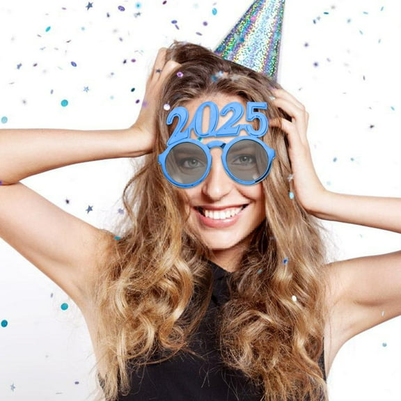 ROSENICE 1Set New Year Photo Booth Props Blue Retro Design Eyeglasses As Partygoers Accessory For Festive Celebrations