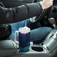 thumbnail image 4 of Yayeee 40oz Stainless Steel Tumbler with Straw and Handle Double-Wall Insulated Travel Water Bottle, Purple Moonlight Forest, 4 of 8