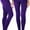 Purple, variant on ToBeInStyle Women's Footless Elastic Stretch Leggings