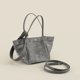 thumbnail image 4 of Fashion Silk Women Bucket Bag Luxury Suede Cowhide Leather Female Party Handbag Lady Shopping Shoulder Bag With Top Handles, 4 of 5